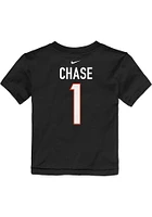 Ja'Marr Chase Cincinnati Bengals Toddler Black Nike Fuse NN Short Sleeve Player T Shirt