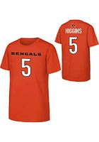 Tee Higgins Cincinnati Bengals Youth Orange Mainliner NN Player