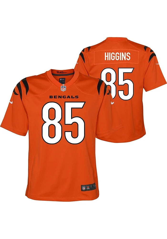 Tee Higgins Cincinnati Bengals Youth Orange Nike Alt 1 Replica Football Jersey