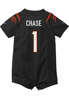 Ja'Marr Chase Cincinnati Bengals Baby Black Nike Home Replica Romper Football Jersey