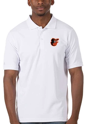 Antigua Baltimore Orioles Mens Legacy Pique Short Sleeve Polo