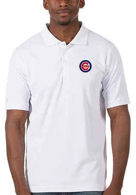 Antigua Chicago Cubs Mens Legacy Pique Short Sleeve Polo