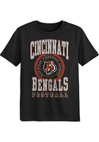 Cincinnati Bengals Boys Black Stitched Up Short Sleeve T-Shirt