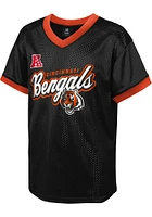 Cincinnati Bengals Youth Black Fashion Jersey Short Sleeve T-Shirt