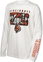 Cincinnati Bengals Boys Orange 3 1 Long Sleeve T-Shirt