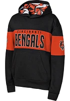 Cincinnati Bengals Youth Black Red Zone Long Sleeve Hoodie