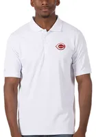 Antigua Cincinnati Reds Mens Legacy Pique Short Sleeve Polo