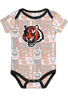 Cincinnati Bengals Baby Black Play Day Design One Piece