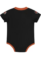 Cincinnati Bengals Baby Black Team Leader Short Sleeve One Piece