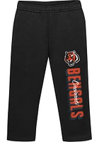 Cincinnati Bengals Toddler Black Coin Toss Hood Set Top and Bottom