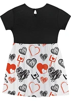 Cincinnati Bengals Toddler Girls Black All Heart Short Sleeve Dresses