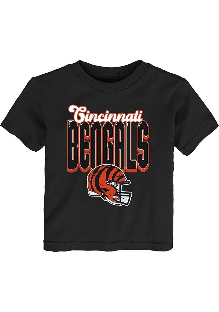 Cincinnati Bengals Toddler Black Tall Boy Short Sleeve T-Shirt