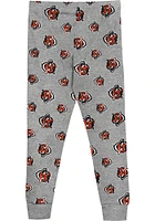 Cincinnati Bengals Kids Grey Primay Logo LS Loungewear PJ Set