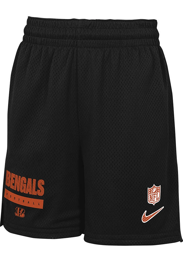 Nike Cincinnati Bengals Youth Black Wordmark Shorts