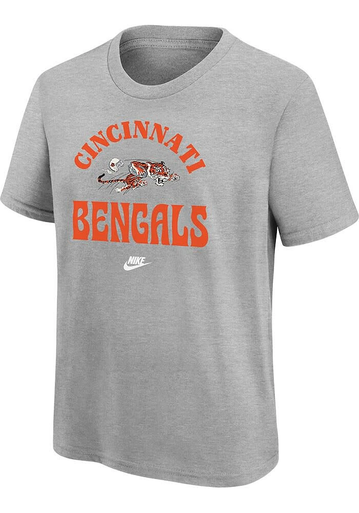 Nike Cincinnati Bengals Youth Grey Retro Groove Short Sleeve T-Shirt