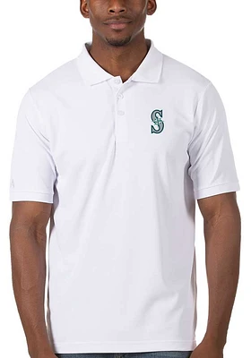 Antigua Seattle Mariners Mens Legacy Pique Short Sleeve Polo