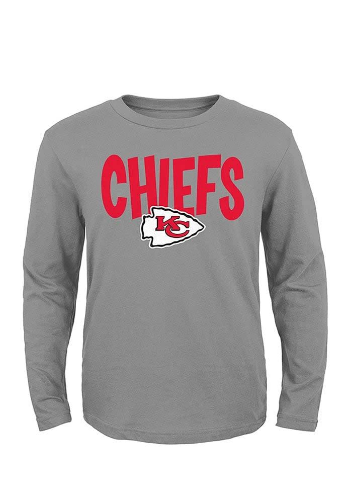 Kansas City Chiefs Boys Grey Tornado Long Sleeve T-Shirt