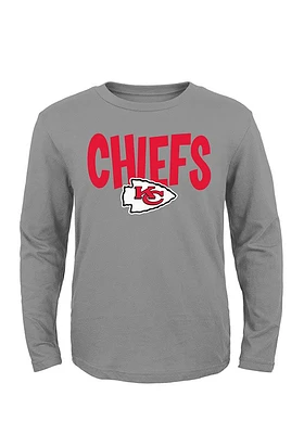 Kansas City Chiefs Boys Grey Tornado Long Sleeve T-Shirt