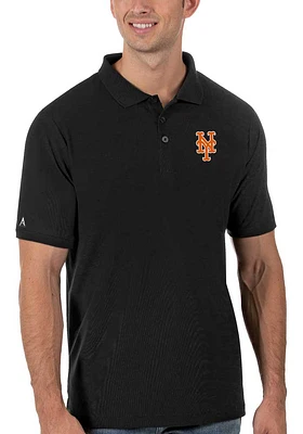 Antigua New York Mets Mens Legacy Pique Short Sleeve Polo