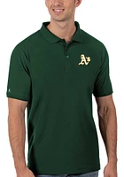 Antigua Oakland Athletics Mens Legacy Pique Short Sleeve Polo