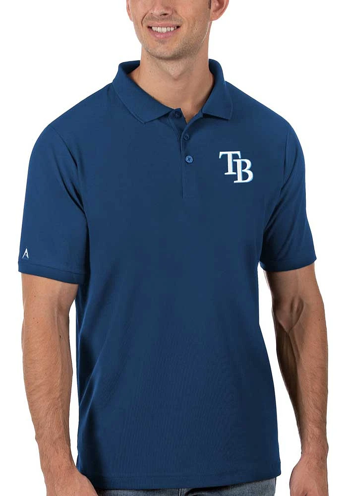Antigua Tampa Bay Rays Mens Legacy Pique Short Sleeve Polo