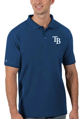 Antigua Tampa Bay Rays Mens Legacy Pique Short Sleeve Polo
