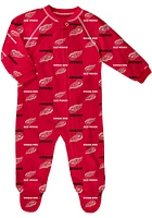 Detroit Red Wings Baby All Over Loungewear One Piece Pajamas