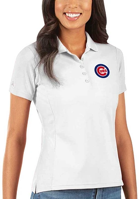 Antigua Chicago Cubs Womens Legacy Pique Short Sleeve Polo Shirt