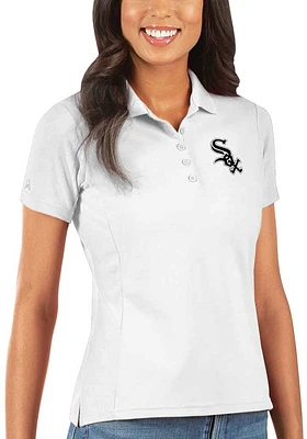 Antigua Chicago White Sox Womens Legacy Pique Short Sleeve Polo Shirt