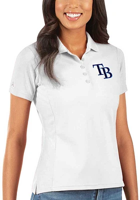 Antigua Tampa Bay Rays Womens Legacy Pique Short Sleeve Polo Shirt