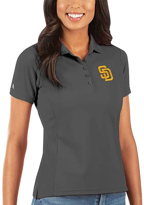 Antigua San Diego Padres Womens Legacy Pique Short Sleeve Polo Shirt