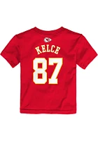 Travis Kelce Kansas City Chiefs Toddler Red Player Short Sleeve T Shirt