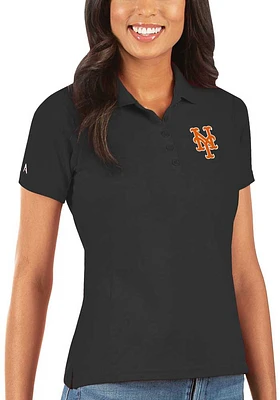 Antigua New York Mets Womens Legacy Pique Short Sleeve Polo Shirt