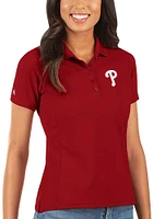 Antigua Philadelphia Phillies Womens Legacy Pique Short Sleeve Polo Shirt