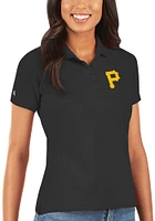 Antigua Pittsburgh Pirates Womens Legacy Pique Short Sleeve Polo Shirt