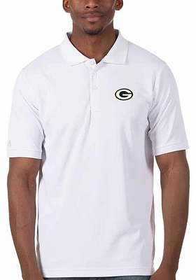 Antigua Green Bay Packers Mens Legacy Pique Short Sleeve Polo