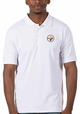 Antigua Pittsburgh Steelers Mens Legacy Pique Short Sleeve Polo