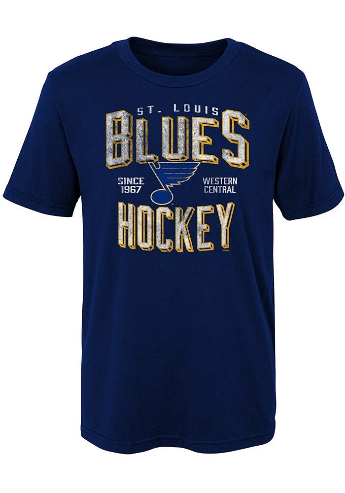 St Louis Blues Boys Navy Blue Established Short Sleeve Fashion Tee