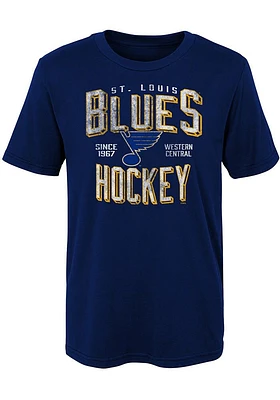 St Louis Blues Boys Navy Blue Established Short Sleeve Fashion Tee