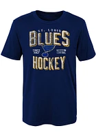 St Louis Blues Boys Navy Blue Established Short Sleeve Fashion Tee