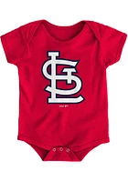 St Louis Cardinals Baby Red Secondary Short Sleeve One Piece