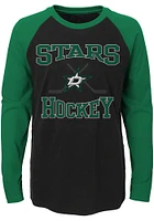 Dallas Stars Youth Black Morning Skate Long Sleeve Fashion T-Shirt