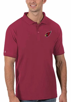 Antigua Arizona Cardinals Mens Cardinal Legacy Pique Short Sleeve Polo