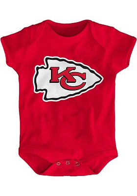 Kansas City Chiefs Baby Red Primary One Short Sleeve Piece