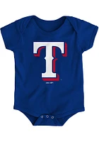 Texas Rangers Baby Blue Secondary Short Sleeve One Piece