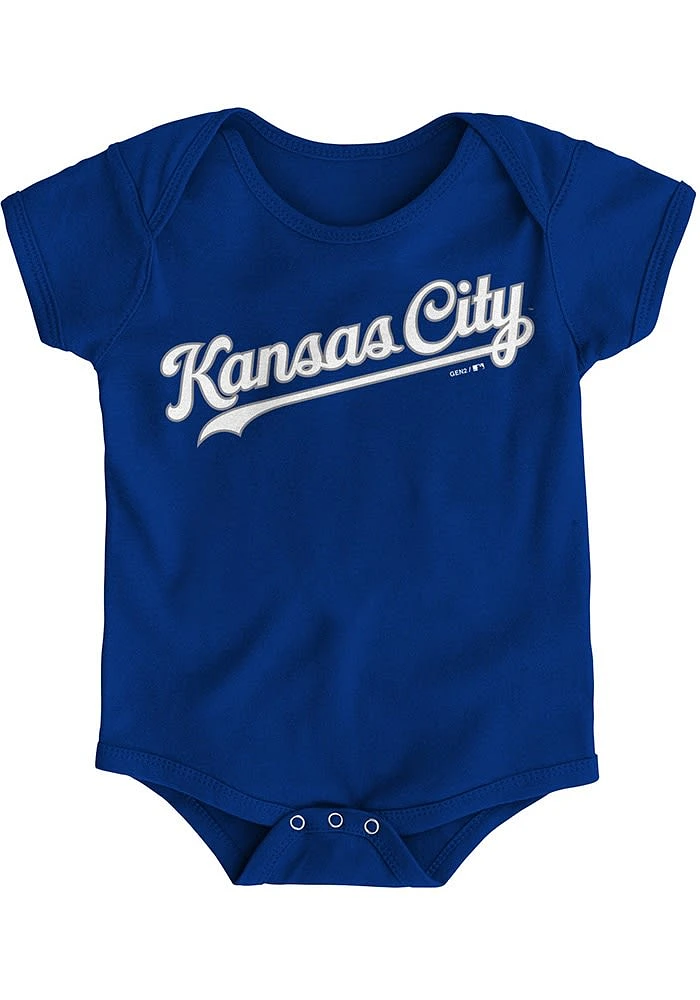 Kansas City Royals Baby Road Wordmark Short Sleeve One Piece