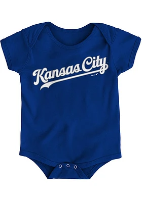 Kansas City Royals Baby Road Wordmark Short Sleeve One Piece