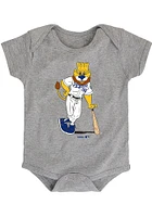 Outer Stuff Slugger Kansas City Royals Baby Grey Mascot Short Sleeve One Piece