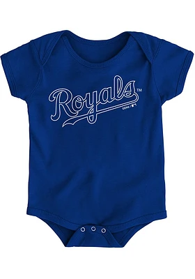 Kansas City Royals Baby Blue Wordmark Short Sleeve One Piece