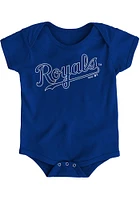 Kansas City Royals Baby Blue Wordmark Short Sleeve One Piece